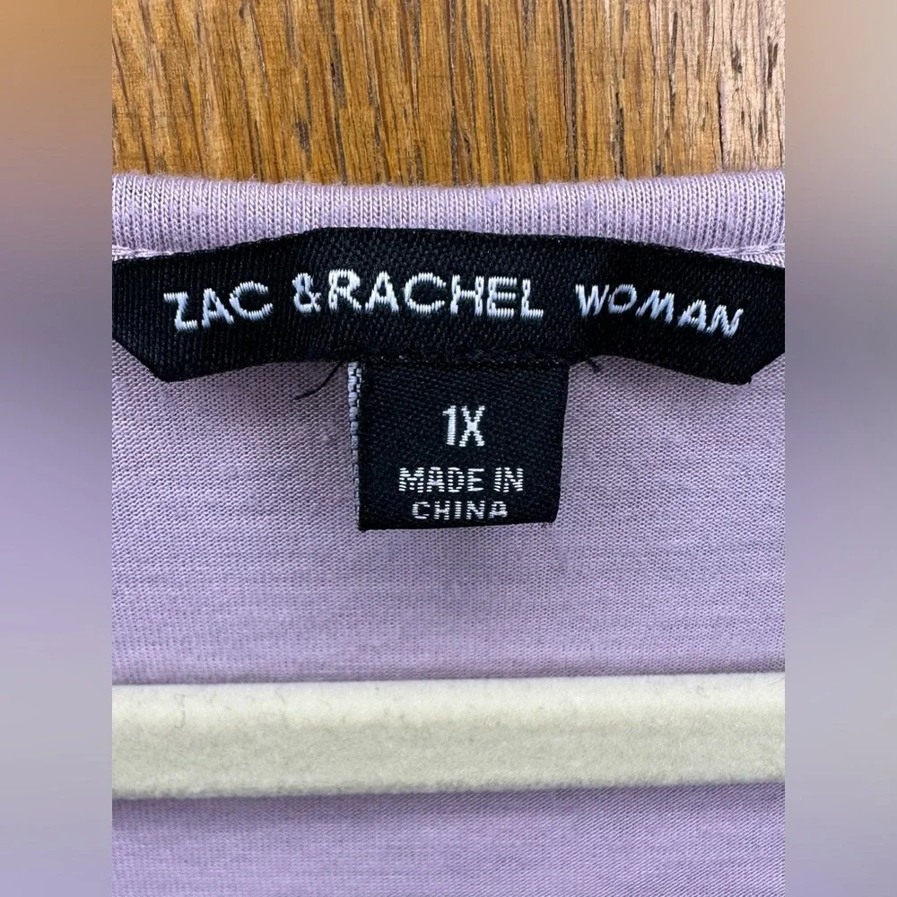 Zac & Rachel Purple Lace Bell Sleeve Size 1X - Picture 3 of 10